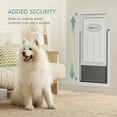 Baboni Safe Doggie Cat Pet Door, XLarge, Steel Frame, Telescoping Tunnel for Wall