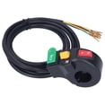 thumbnail image 2 of Motorcycle Switch, 2m/6.6ft Cable Length 12V Space Saving Handlebar Horn Switch  For Motorcycle For Bicycle, 2 of 8