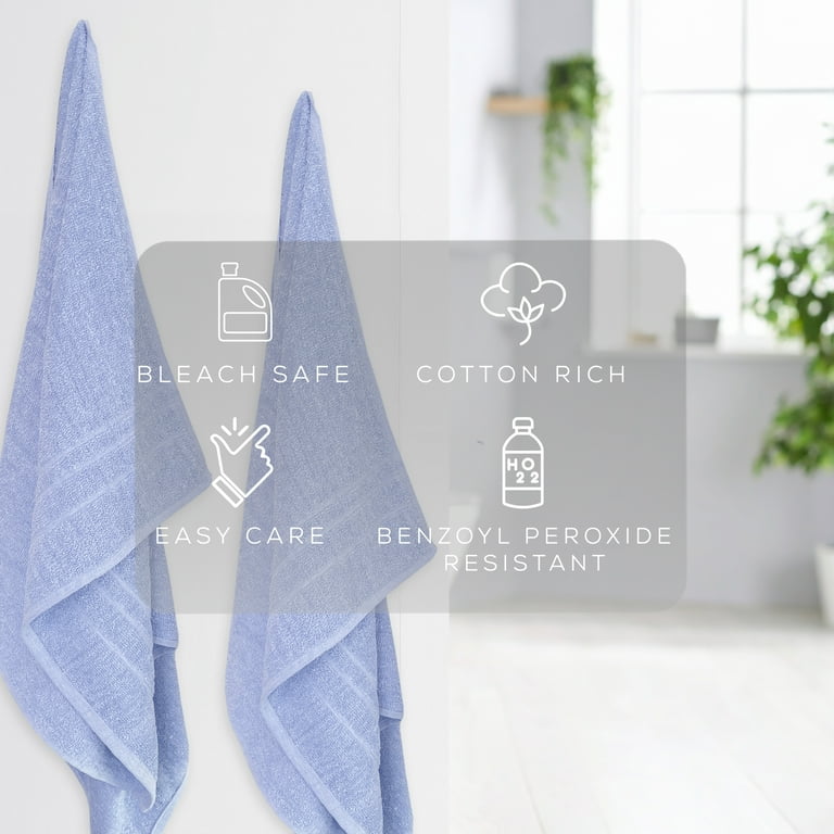 True Hue Bleach Safe Bath Towel, Blue - Walmart.com