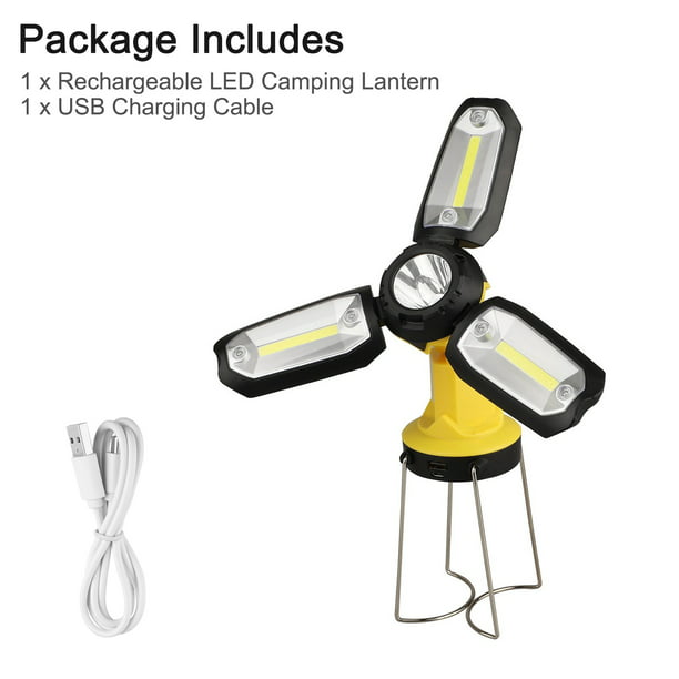 LED Camping EEEkit 270 Lumens Portable LED Work Light, COB Rechargeable Camping Light with USB Charging Cable, Outdoor Tent Flashlight for Hiking, Camping, Car Repairing
