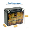 thumbnail image 2 of Pirate Battery YTX20HL-BS (20HL-BS 12 Volt,18 Ah, 310 CCA) High Performance - Maintenance Free - Sealed AGM Motorcycle Battery, 2 of 8