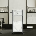 thumbnail image 3 of BarberPub Utility Cart with Storage Drawer and Shelf, Salon trolley with Tool Holder, 3 of 9