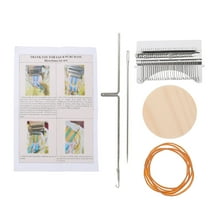 Tineasur 1Set DIY Clothes Mending Wooden Loom for Knitting and Weaving Projects