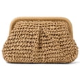 thumbnail image 3 of LOUEBICA Straw Clutch Purses for Women Cloud Dumpling Pouch Straw crossbody Handbag Summer Beach Woven Shoulder Bags, 3 of 11