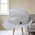 thumbnail image 4 of PRINxy Men's Breathable Mesh Trilby Fedora Sun Hat, Lightweight UV Protective Cap for Summer Beach Outdoor Travel Casual Wear Gray, 4 of 4