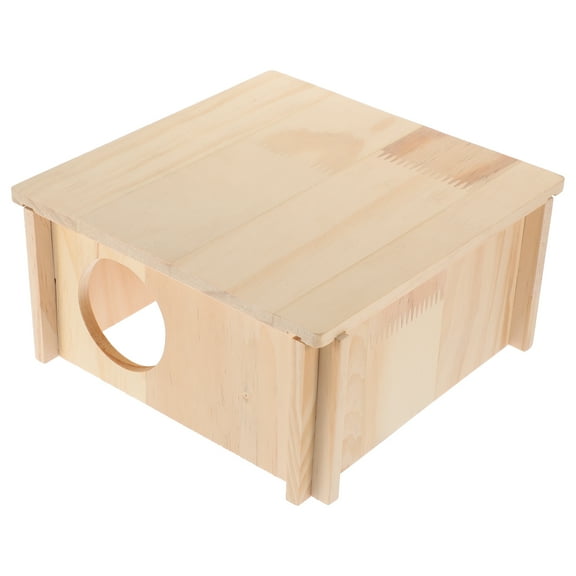 MLINS Wood Hamster Hideout Hamster Rest House Guinea Pig House Small Pet Nest for Indoor