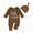 L101-Brown, variant on Newborn Baby Boy Girl Clothes Hi I'm New Here Coming Home From Hospital Outfits Gender Neutral One Piece Romper(L101-Blue,0-3 M)