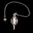 thumbnail image 2 of EOEMY Natural Crystal Pendulum Healing Dowsing Healing Reiki Pendant Necklace Gemstone-Clear Quartz-5Pcs, 2 of 2