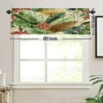 thumbnail image 3 of Rdsfhsp Tropical Leaves and Flowers Rod Pocket Polyester Curtain Valance for Home Kitchen Bedroom Living Room Window Decor 54x18 inch, 3 of 5