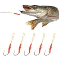 thumbnail image 4 of Anzuelo de pesca, 5 piezas de acero inoxidable resistente, anzuelo de pesca en mar, anzuelo de pesca para barco, confiable y duradero, 4 of 9