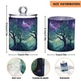 thumbnail image 5 of Yayeee 2 Pack Qtip Holder Bathroom Cotton Swab Canister with Lid Clear Dispenser Set, Moonlight Forest, 5 of 6