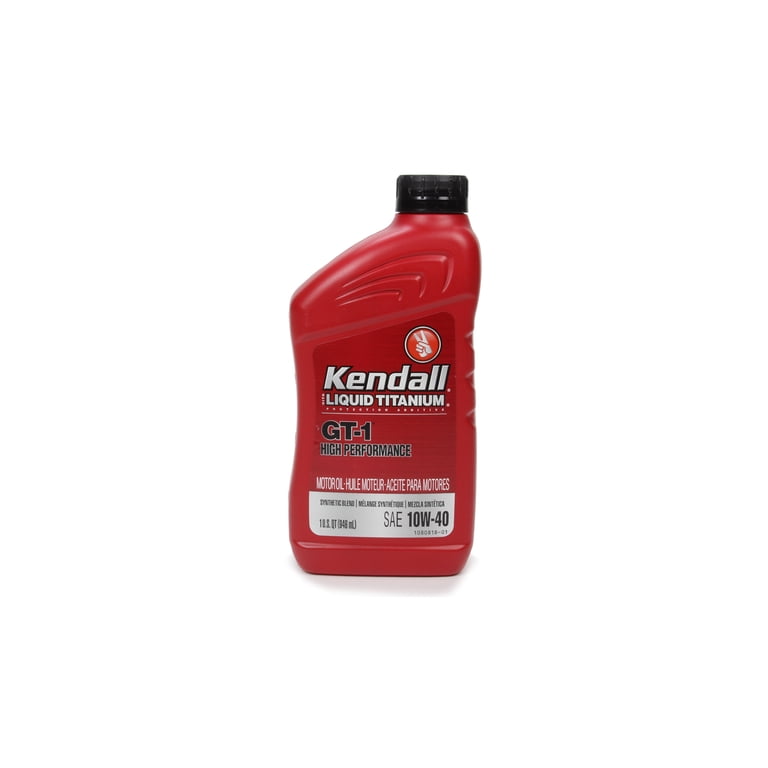 KENDALL OIL Kendall 10w40 Oil GT-1 1Qt. Syn Blend - Walmart.com
