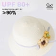 thumbnail image 3 of Sombrero de verano para mujer con circunferencia de 56-58 cm, sombrero de paja, sombrero de ala grande con protección solar, sombrero de playa y conjunto de bolsa de paja, 3 of 5