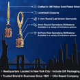 thumbnail image 2 of Gem Stone King 18K Yellow Gold Plated Silver Red Tiger Eye and Blue Sapphire Dangle Earrings for Women with Lab Grown Diamond (3.73 Cttw, Oval 9X7MM), 2 of 6