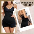 thumbnail image 3 of Guardurnaity Camisón De Poliéster Para Mujer Ropa De Dormir Suave Y Atractiva Con Encaje Delicado Camisones Para Mujer Camisones Disfraces de disfraces, 3 of 6