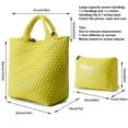 thumbnail image 3 of Bolso tejido para mujer, bolso de mano de cuero vegano, bolso grande de viaje de playa de verano y bolso de hombro retro hecho a mano, 3 of 5