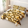 thumbnail image 3 of jejeloiu Sunny Floral Twin Quilt Set For Girls,Vibrant Pattern Twin Coverlet Set,Yellow Black,2pcs, 3 of 7