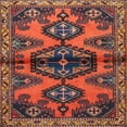 thumbnail image 1 of Ahgly Company Machine Washable Indoor Square Traditional Rust Pink Area Rugs, 5' Square, 1 of 7