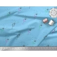 thumbnail image 2 of Soimoi Blue Cotton Duck Fabric Clove Leaves Print Fabric by the Yard 44 Inch Wide, 2 of 3