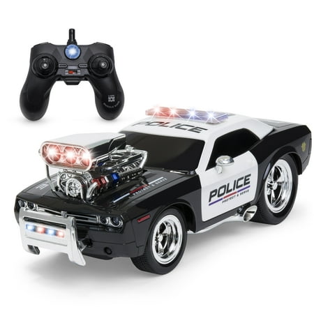 Best Choice Products 1/14 Scale 2.4GHz Remote Control Police Car w/ Flashing Lights, Sound Effects, Non-Slip Rubber Tires, Rechargeable Batteries, USB Cable - (Best Mouth Sound Effects)