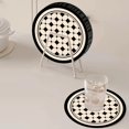 thumbnail image 5 of Single Retro Round Drink Coasters, Absorbent Heat‑Resistant Cup Mats For Coffee Tea Mugs, Table Decor Round Placemats For Home Kitchen Countertop, 5 of 6