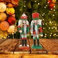 thumbnail image 6 of HEMOTON 4Pcs Nutcracker Soldier Ornaments Small Wood Crafts Christmas Decoration 12.0X3.5X3.5Cm, 6 of 7