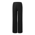 thumbnail image 5 of YDFCWXW Women's Elastic Waist Jeans High Wasited Wide Leg Baggy Denim Pants Fall Outfits Fashion Clothes 2025 (Black, XL), 5 of 6
