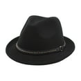 thumbnail image 3 of Sombrero Fedora Yuyangstore Sombrero de jazz Ala Ancha negro para hombre, 3 of 8