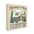 thumbnail image 3 of Stupell Industries Happiness Where Family Is Uplifting Plaid Camping Van Graphic Art Gallery Wrapped Canvas Print Wall Art, Design by Deb Strain, 3 of 7