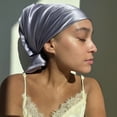 thumbnail image 6 of 100% Pure Mulberry Silk Head Scarf - 36" Square, 19 Momme, Women's Hair Wrap | Maintains Style, Reduces Frizz, Aids Growth - Lilac, 6 of 10