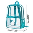 thumbnail image 4 of Gaexia Backpack,Large Heavy Duty Clear Backpack for School Bookbag Transparent Multi Pocket Backpacks, 4 of 4