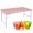 Pink, variant on HooKung 4 FT Folding Table with Carry Handle, Portable Fold-in-Half Plastic Table, Rectangle Foldable Table for Indoor/Outdoor