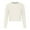 White, variant on Plus Size Sweater Tops On Seasonal Women's Autumn and Winter Long Sleeve Solid Color Sweater Tops Blouse Blue 8(L)