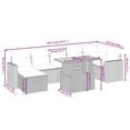 thumbnail image 2 of vidaXL 8 Piece Garden Sofa Set with Cushions Grey Poly Rattan, 2 of 5