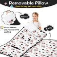 thumbnail image 3 of Cow and Heart White Pattern Toddler Nap Mat with Pillow & Blanket, Soft Sleeping Mat for Preschool Daycare Travel Sleepovers, 3 of 6