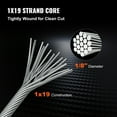 thumbnail image 4 of KFFKFF 316 Stainless Steel Wire Rope 1/8" 1x19 Strand, 150M/500FT Cable for Railing, Decking, and DIY Balustrade Applications, 4 of 9