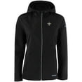 thumbnail image 2 of Women's Cutter & Buck Black New Orleans Saints Evoke Eco Softshell Recycled Full-Zip Hooded Jacket, 2 of 3