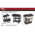 thumbnail image 3 of Hyper Tough Hyper Stack 3-Shelf Multi-Use 36" Commercial Utility Cart, 500 lb Capacity, Black, 3 of 12