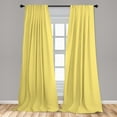 thumbnail image 5 of Ambesonne Checkered Curtains, Retro English Yellow, Pair of 28"x63", Yellow White, 5 of 5