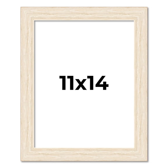 11x14 Frame White Real Wood Picture Frame Width 1.5 inches | Interior Frame Depth 0.5 inches | Barn