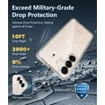thumbnail image 2 of KOMI pour Samsung Galaxy S25 Case : pour Galaxy S24 Case Military Grade Drop Protection Anti Yellowing Cell Phone Étui - Rugged Shockproof Protective Bumper Transparent Cases Glitter, 2 of 5