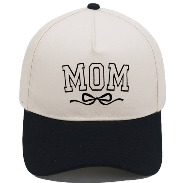 Gorra de béisbol lisos de algodón con bordado de lazo MOM