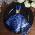 thumbnail image 5 of Efavormart 5 PCS 20”x20” Navy Premium Sequin Cloth Dinner Napkin | Reusable Linen, 5 of 11