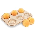 thumbnail image 1 of 6-Cup Madeleine Pan, Nonstick Shell Shape Baking Cake Mold Pan, for Oven Baking, 1 of 5