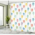 thumbnail image 5 of Ambesonne Cartoon Shower Curtain, Colorful Festive Balloons, 69"Wx75"L, Multicolor, 5 of 5