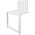 thumbnail image 3 of Folding Entryway Shoe Changing Stool White Wall Mounted Solid Wood Porch Chair White, 3 of 9