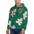 thumbnail image 3 of Goofa Gingerbread Snowman Cookies for Men's Hooded Sweatshirt - Lightweight Pullover Hoodie with Kangaroo Pocket, Perfect for Everyday Wear-Large, 3 of 7