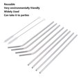 thumbnail image 4 of reusable drinking straw food grade stainless steel straight bent straw cleaning brushes set, 4 of 5