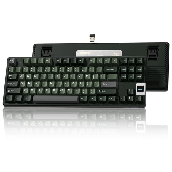 Teclado Rainy75 QK87 75% con interruptor POM RGB de pantalla multimedia