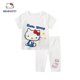 thumbnail image 3 of Hello Kitty-Conjunto de polainas y cuello de muñeca de manga corta para niñas, Top y pantalones cortos de algodón, traje de dos piezas, nuevo producto, 3 of 5